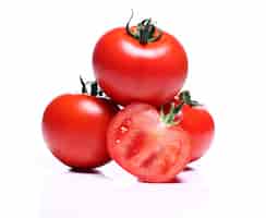 Free photo fresh tomatoes over white