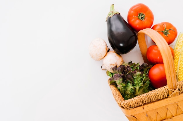 Fresh vegetables in basket