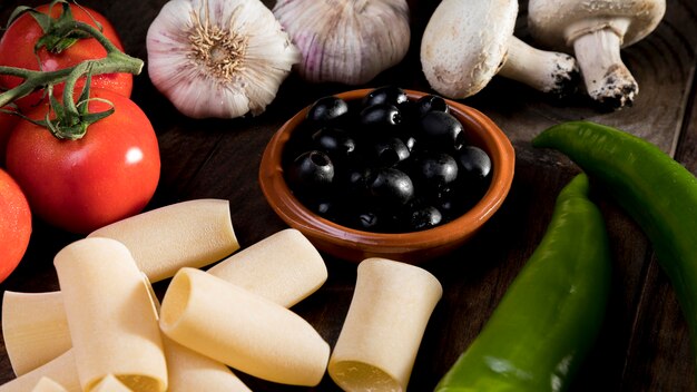 Fresh vegetables for pasta