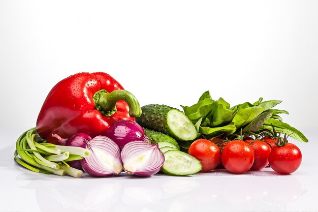 Fresh vegetables for a salad