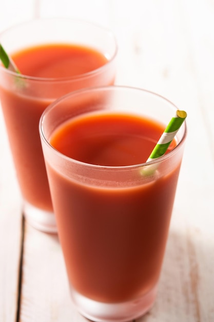 Fresh watermelon juice in glass