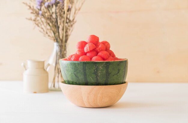 fresh watermelon on table