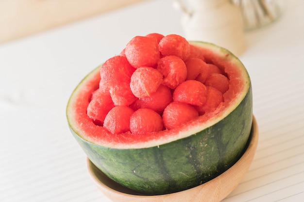 fresh watermelon on table