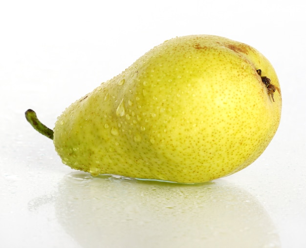 Fresh and wet pear fruit