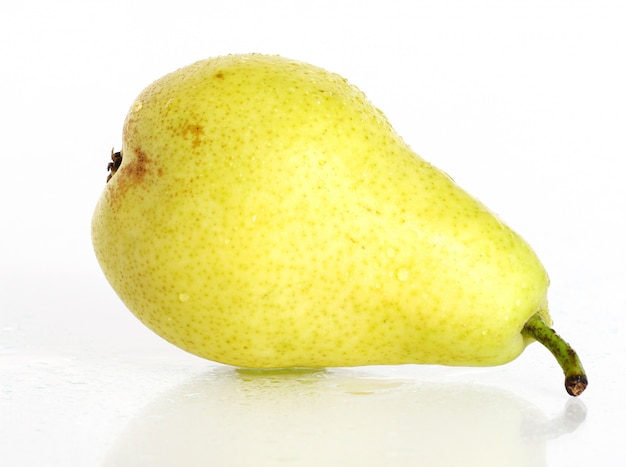 Fresh and wet pear fruit