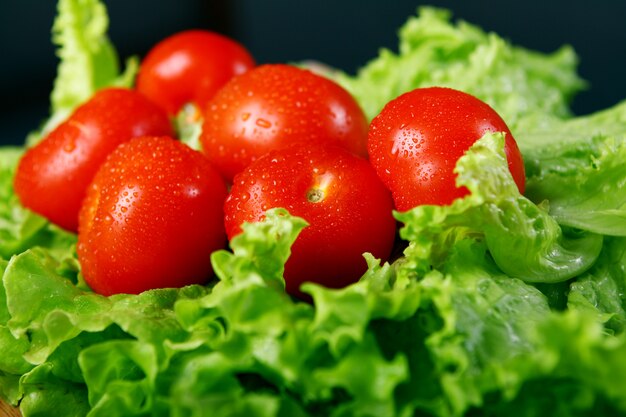 Fresh and wet tomatoes