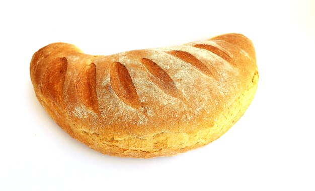 Freshly baked bread isolated on a white background