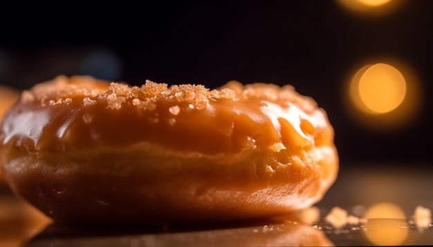 Torta dolce appena sfornata pronta da mangiare indulgenza generata dall'intelligenza artificiale