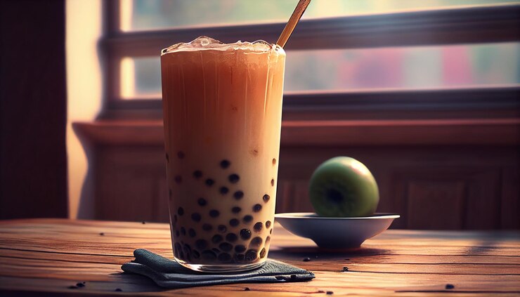 Free Photo freshly brewed coffee on wooden table with lemon generative ai