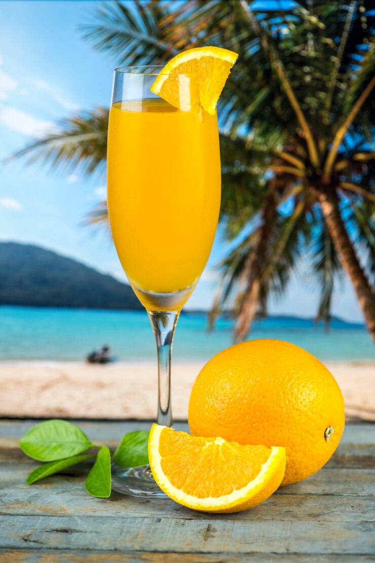 Free Photo freshly squeezed organic orange juice