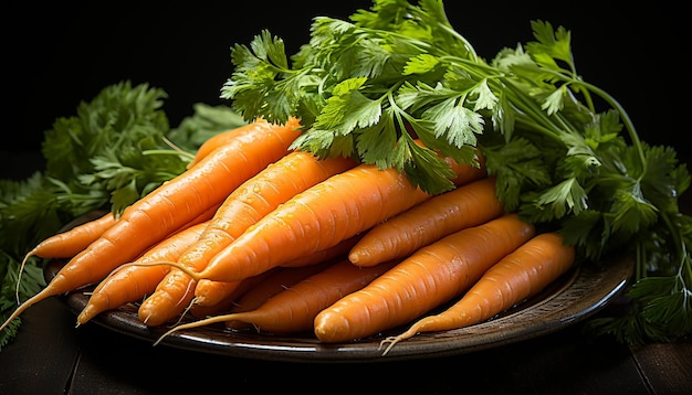 無料写真 人工知能が生成した有機野菜を使ったベジタリアンミールを新鮮で健康的に食べる