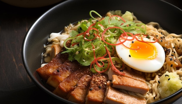 신선함과 맛이 AI에 의해 생성된 이 맛있는 식사에서 결합됩니다.