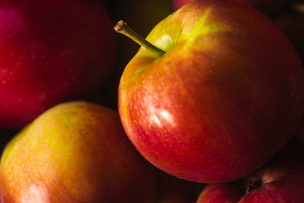 Freshness of ripe red apples