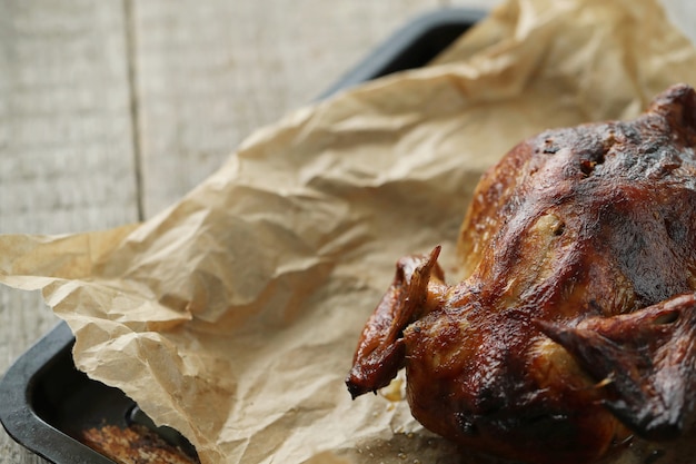 Fried chicken on paper