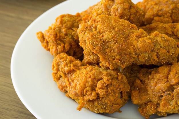 fried chicken on white plate