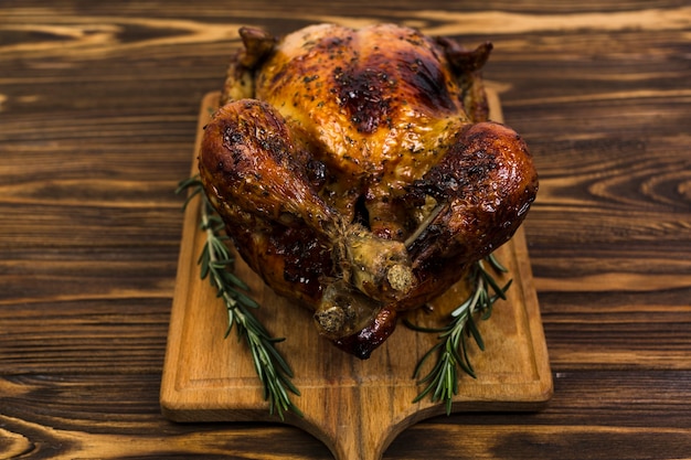 Fried chicken with rosemary