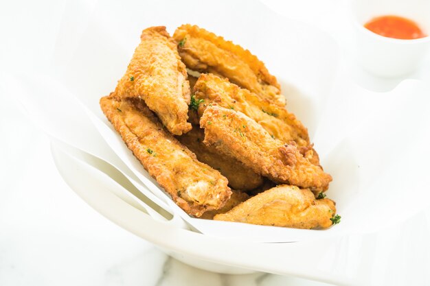 Fried crispy chicken wing