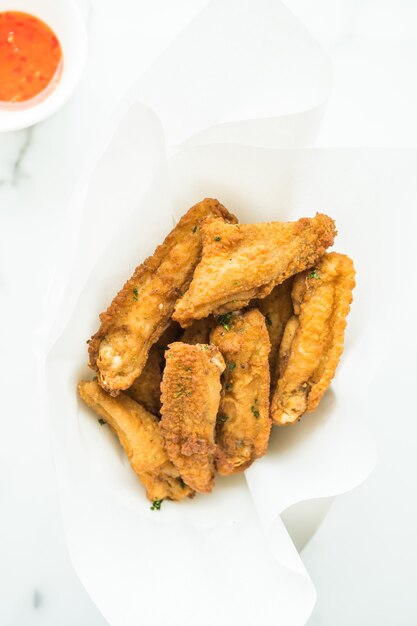 Fried crispy chicken wing