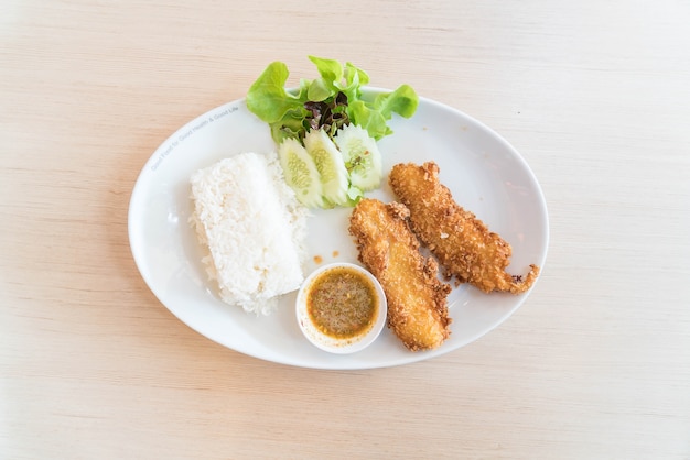 fried fish with rice