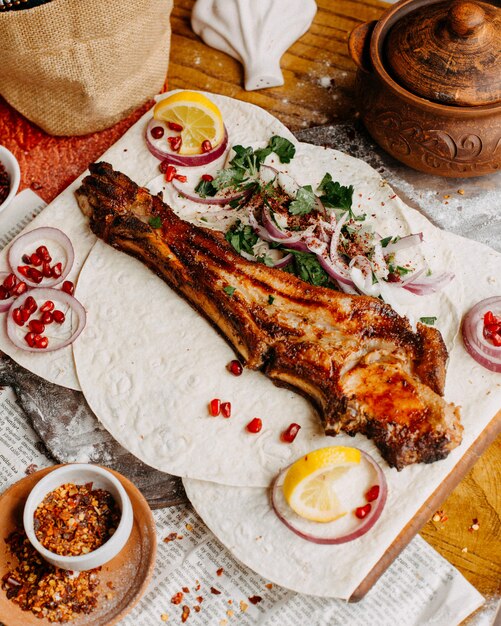 Fried meat on the table