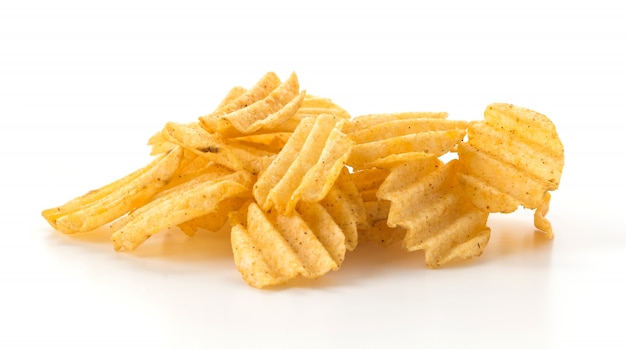 fried salted eat closeup chip