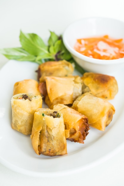 Free photo fried spring roll