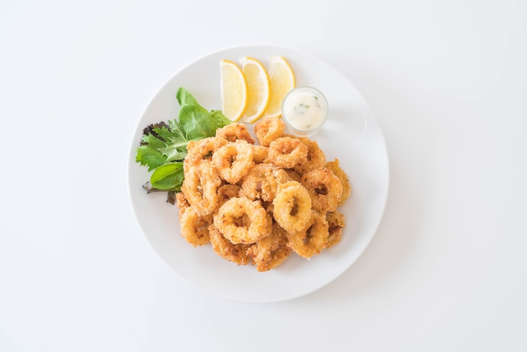 無料Photo 揚げイカ（カラマリリング）