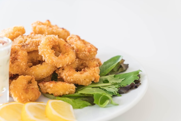 fried squid (calamari rings)