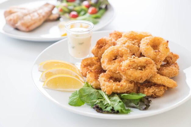 fried squid (calamari rings)