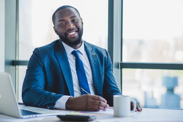 Friendly ceo at the desk