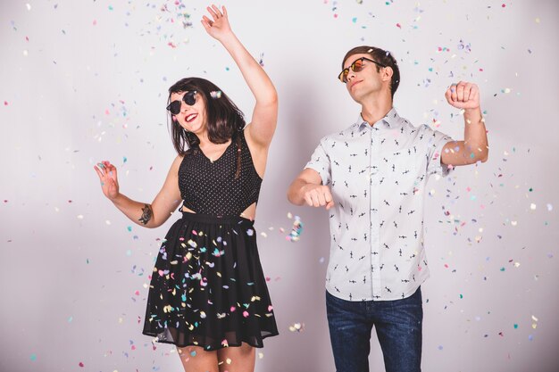 Friends dancing at party