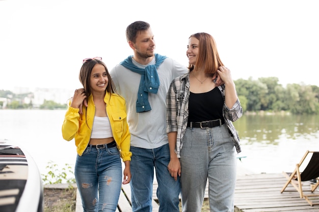 Friends hanging out together