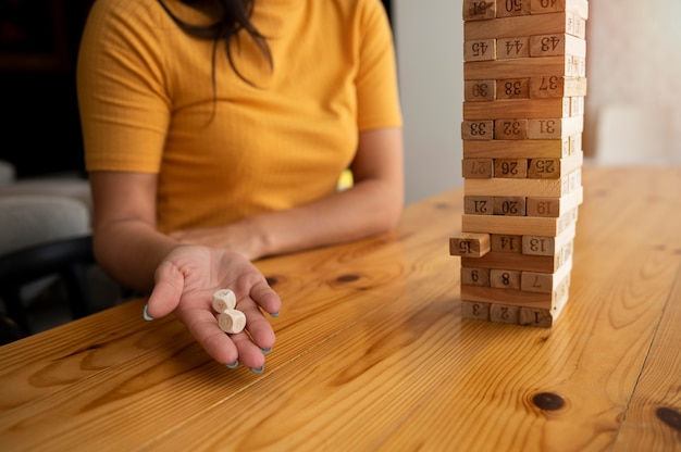 Friends having a fun game night