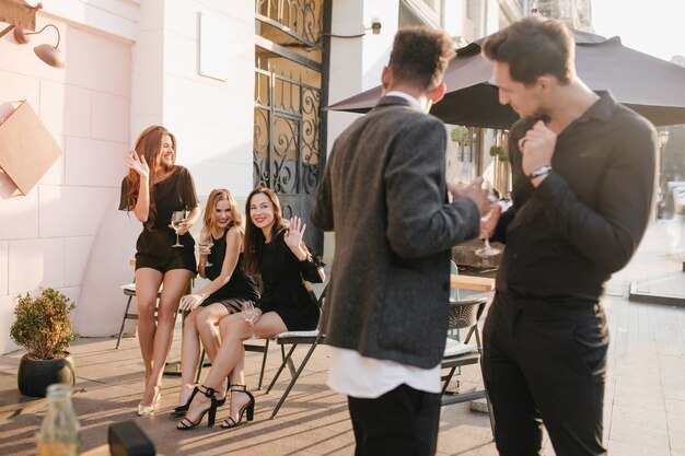 Friends having fun outdoors