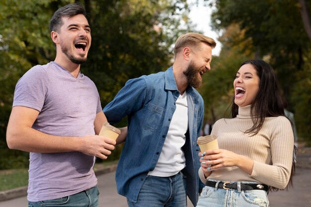 Friends laughin and having fun