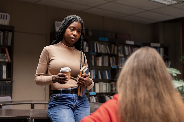 Friends learning in a study group