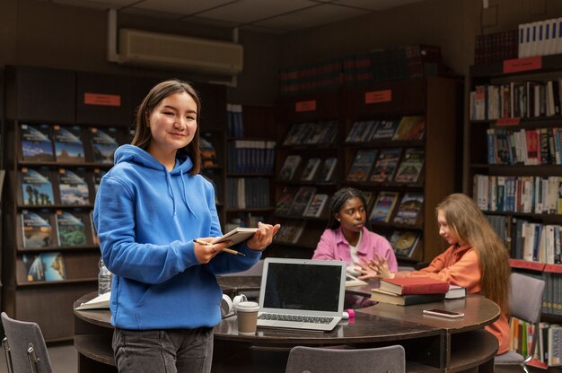 Friends learning in a study group