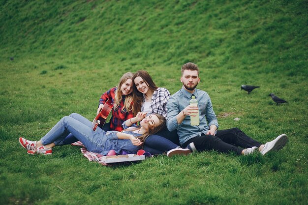 Friends on a picnic