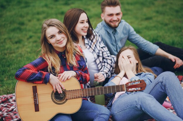 Friends on a picnic