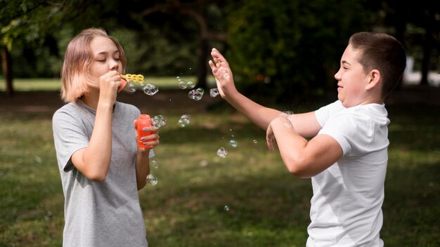 Friends playing ouside