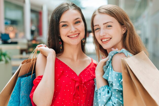 Friends posing and looking at camera 