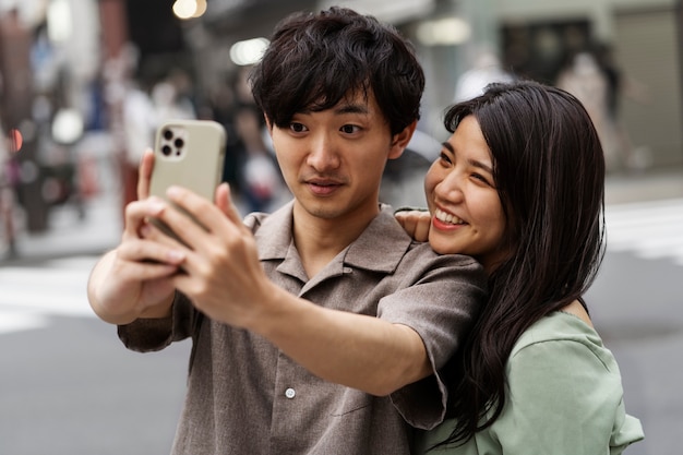 Friends spending time together in the city