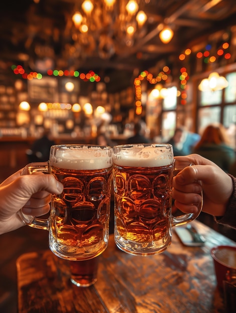 Free photo friends toasting beer to celebrate