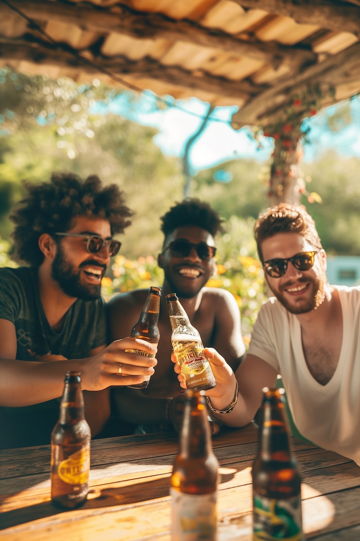 Free Photo friends toasting with beer for oktoberfest