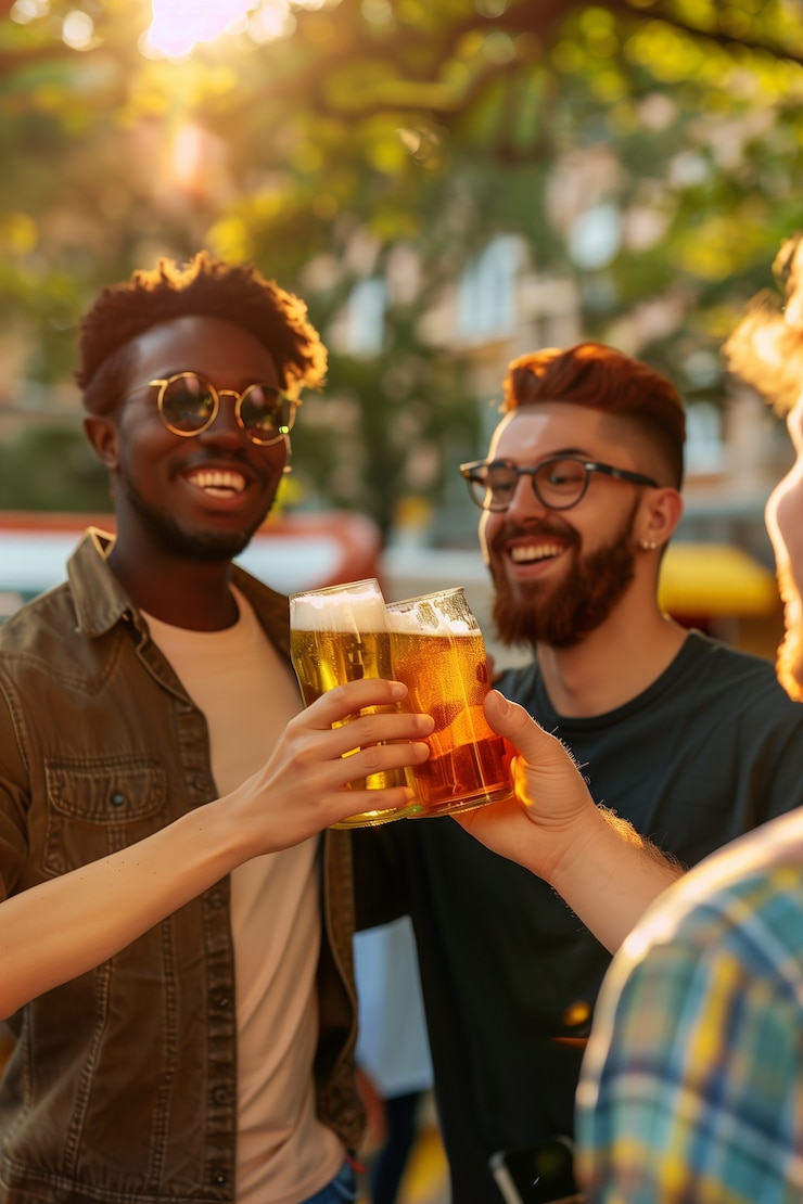 Free Photo friends toasting with beer for oktoberfest