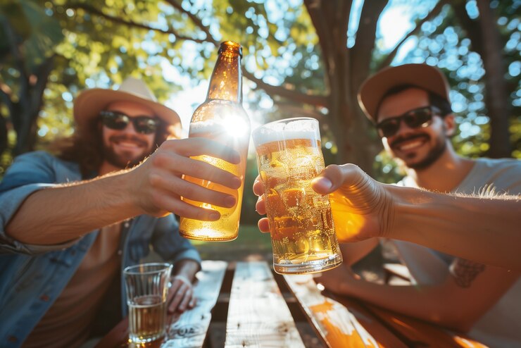 Free Photo friends toasting with beer for oktoberfest