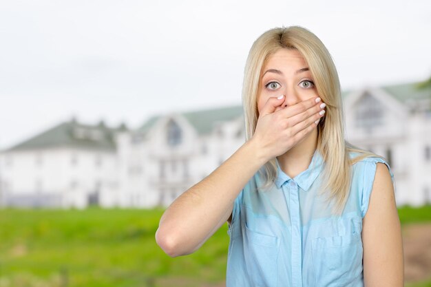 Frightened and shocked girl