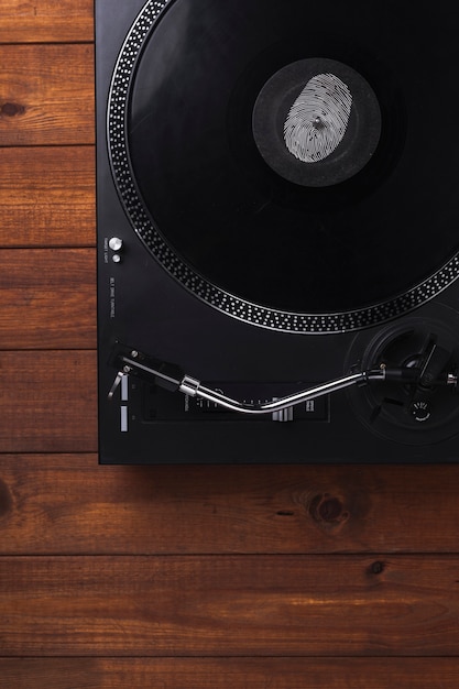 Free photo from above modern record player