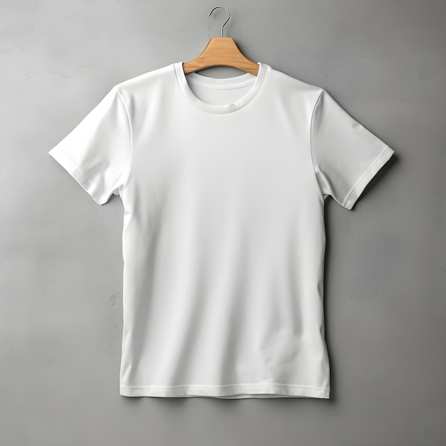 Free photo front blank white tshirt with hanger mockup