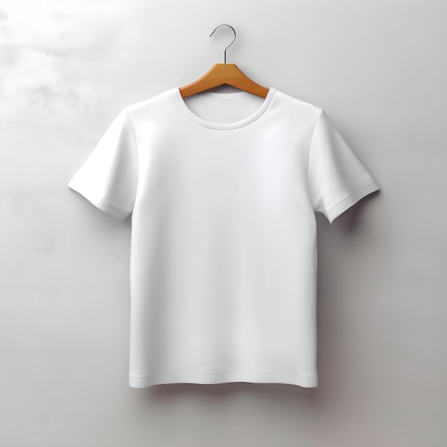 front blank white tshirt with hanger template